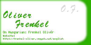 oliver frenkel business card