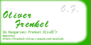 oliver frenkel business card